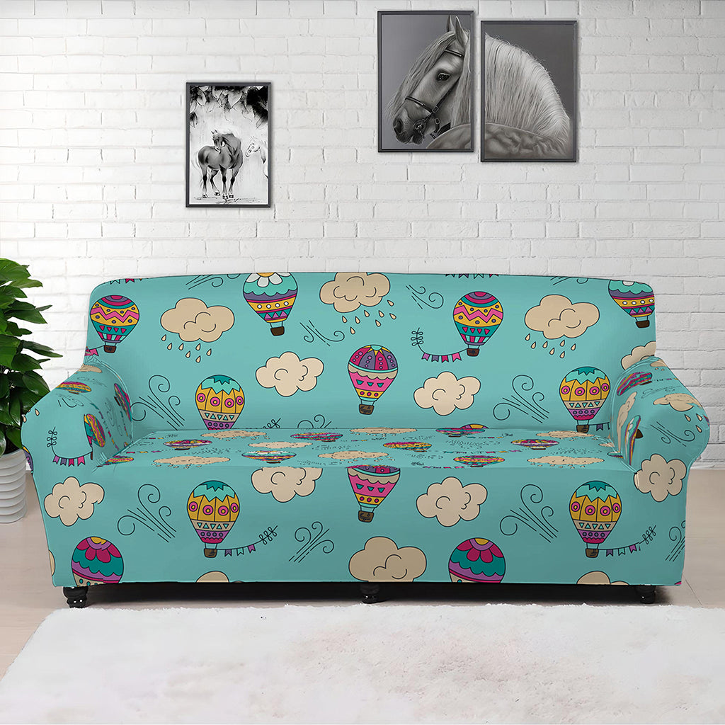 Cartoon Air Balloon Pattern Print Sofa Cover