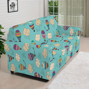 Cartoon Air Balloon Pattern Print Sofa Cover