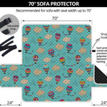 Cartoon Air Balloon Pattern Print Sofa Protector