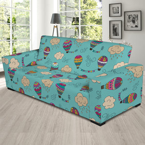 Cartoon Air Balloon Pattern Print Sofa Slipcover