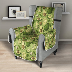 Cartoon Avocado Pattern Print Armchair Protector