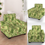 Cartoon Avocado Pattern Print Armchair Slipcover