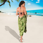 Cartoon Avocado Pattern Print Beach Sarong Wrap