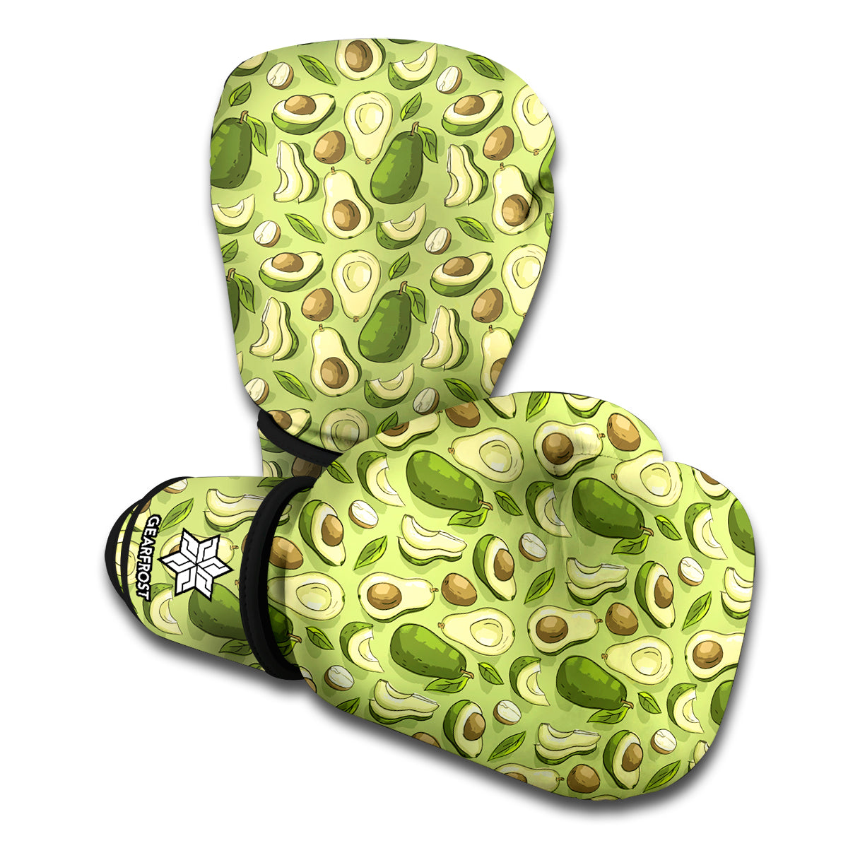 Cartoon Avocado Pattern Print Boxing Gloves