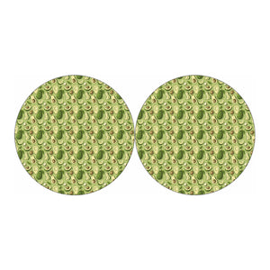 Cartoon Avocado Pattern Print Car Coasters