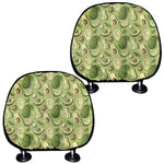 Cartoon Avocado Pattern Print Car Headrest Covers