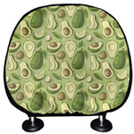 Cartoon Avocado Pattern Print Car Headrest Covers