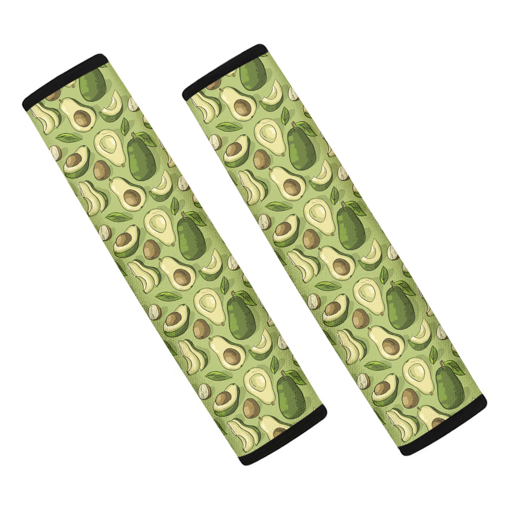 Cartoon Avocado Pattern Print Car Seat Belt Covers