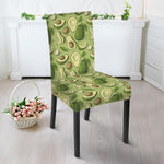 Cartoon Avocado Pattern Print Dining Chair Slipcover