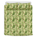Cartoon Avocado Pattern Print Duvet Cover Bedding Set
