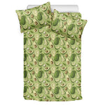 Cartoon Avocado Pattern Print Duvet Cover Bedding Set