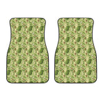 Cartoon Avocado Pattern Print Front Car Floor Mats