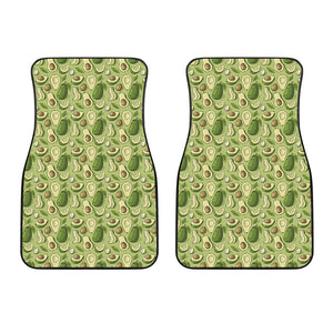 Cartoon Avocado Pattern Print Front Car Floor Mats