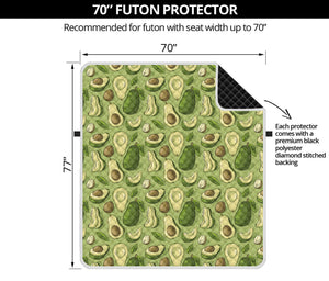 Cartoon Avocado Pattern Print Futon Protector