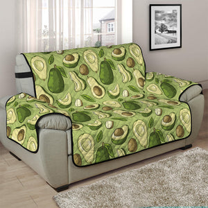 Cartoon Avocado Pattern Print Half Sofa Protector