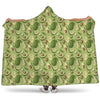 Cartoon Avocado Pattern Print Hooded Blanket