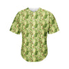 Cartoon Avocado Pattern Print Men's Baseball Jersey