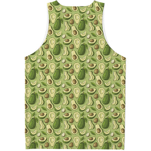 Cartoon Avocado Pattern Print Men's Tank Top