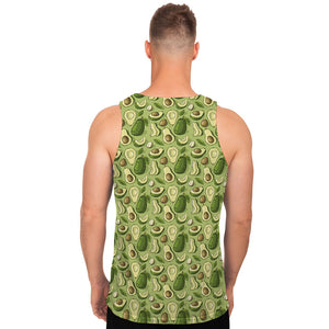 Cartoon Avocado Pattern Print Men's Tank Top