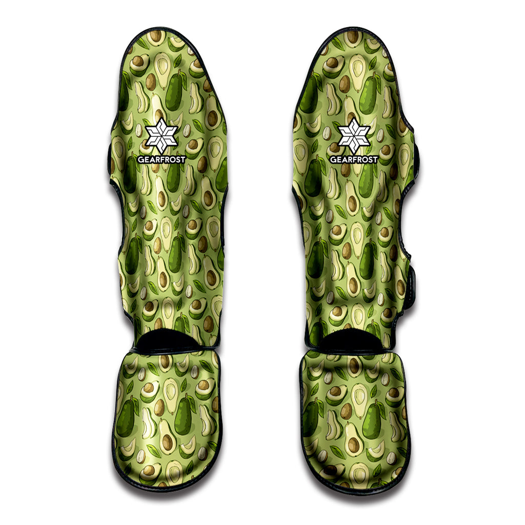 Cartoon Avocado Pattern Print Muay Thai Shin Guard