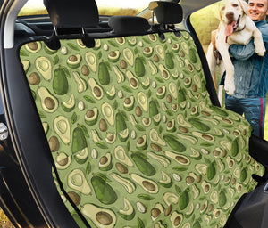 Cartoon Avocado Pattern Print Pet Car Back Seat Cover