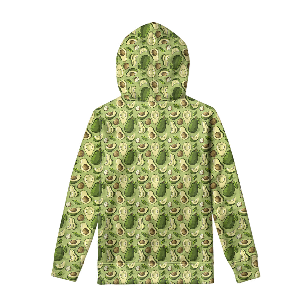 Cartoon Avocado Pattern Print Pullover Hoodie