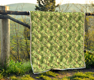 Cartoon Avocado Pattern Print Quilt