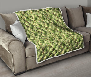 Cartoon Avocado Pattern Print Quilt