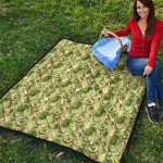 Cartoon Avocado Pattern Print Quilt