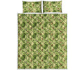 Cartoon Avocado Pattern Print Quilt Bed Set