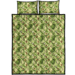 Cartoon Avocado Pattern Print Quilt Bed Set