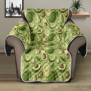 Cartoon Avocado Pattern Print Recliner Protector