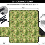 Cartoon Avocado Pattern Print Sofa Protector