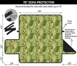 Cartoon Avocado Pattern Print Sofa Protector