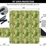 Cartoon Avocado Pattern Print Sofa Protector