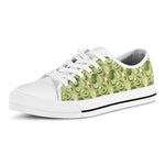 Cartoon Avocado Pattern Print White Low Top Shoes