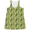 Cartoon Avocado Pattern Print Women's Racerback Tank Top