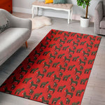 Cartoon Balearic Donkey Pattern Print Area Rug