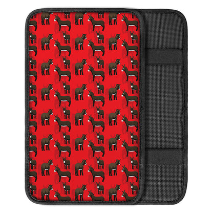 Cartoon Balearic Donkey Pattern Print Car Center Console Cover
