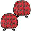 Cartoon Balearic Donkey Pattern Print Car Headrest Covers