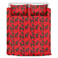 Cartoon Balearic Donkey Pattern Print Duvet Cover Bedding Set