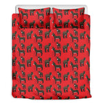 Cartoon Balearic Donkey Pattern Print Duvet Cover Bedding Set