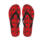 Cartoon Balearic Donkey Pattern Print Flip Flops