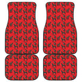 Cartoon Balearic Donkey Pattern Print Front and Back Car Floor Mats