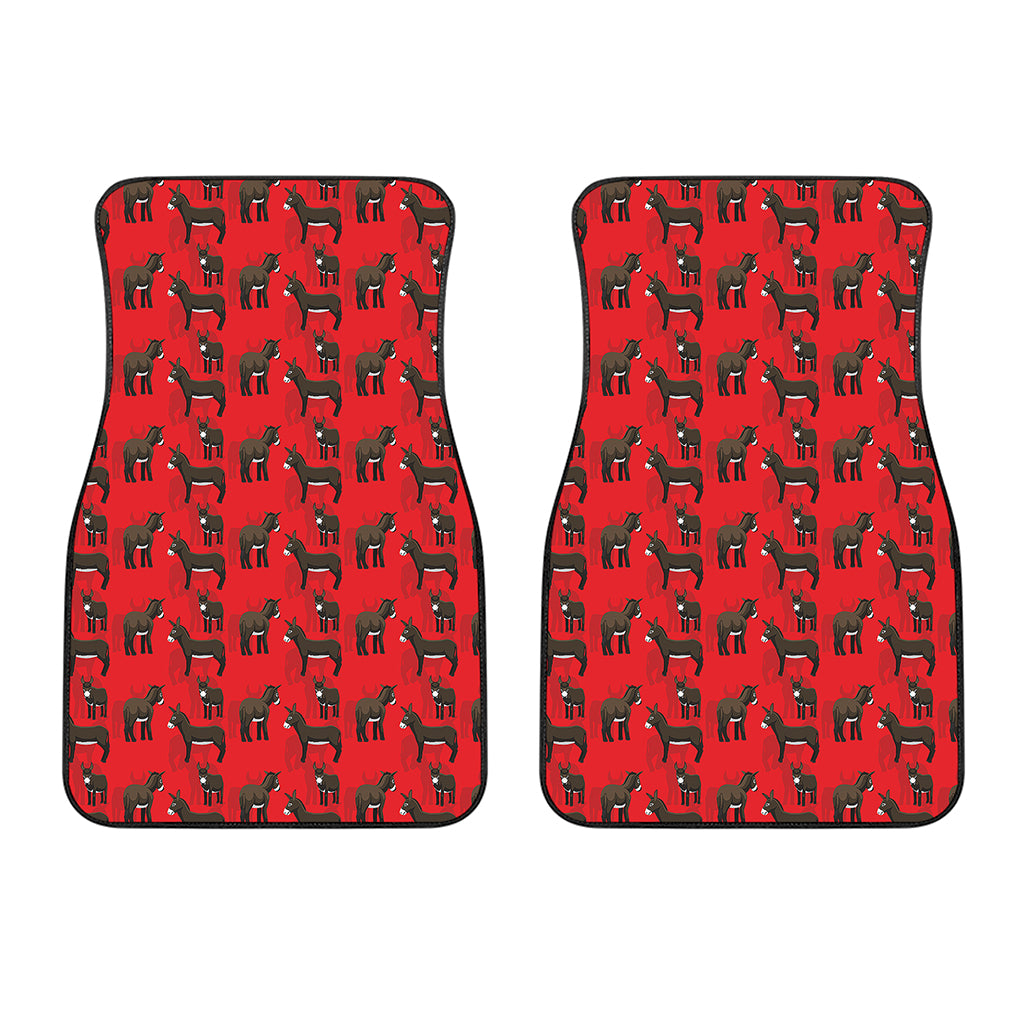 Cartoon Balearic Donkey Pattern Print Front Car Floor Mats