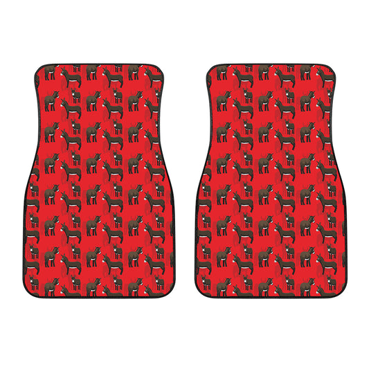 Cartoon Balearic Donkey Pattern Print Front Car Floor Mats