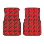 Cartoon Balearic Donkey Pattern Print Front Car Floor Mats