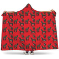 Cartoon Balearic Donkey Pattern Print Hooded Blanket