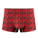 Cartoon Balearic Donkey Pattern Print Men's Boxer Briefs