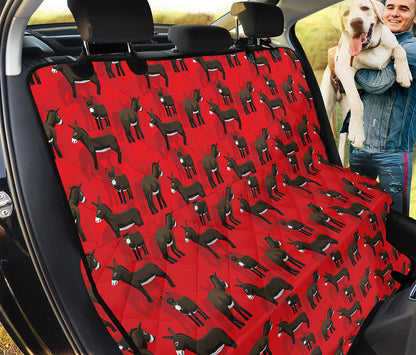 Cartoon Balearic Donkey Pattern Print Pet Car Back Seat Cover